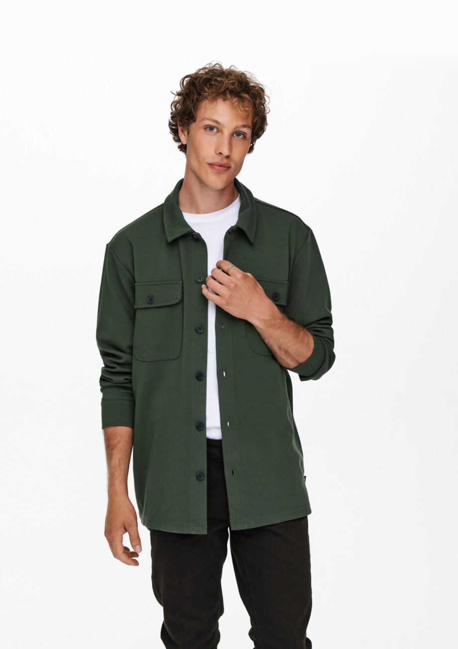 Cireno Kids Dark Green Casual Shirt